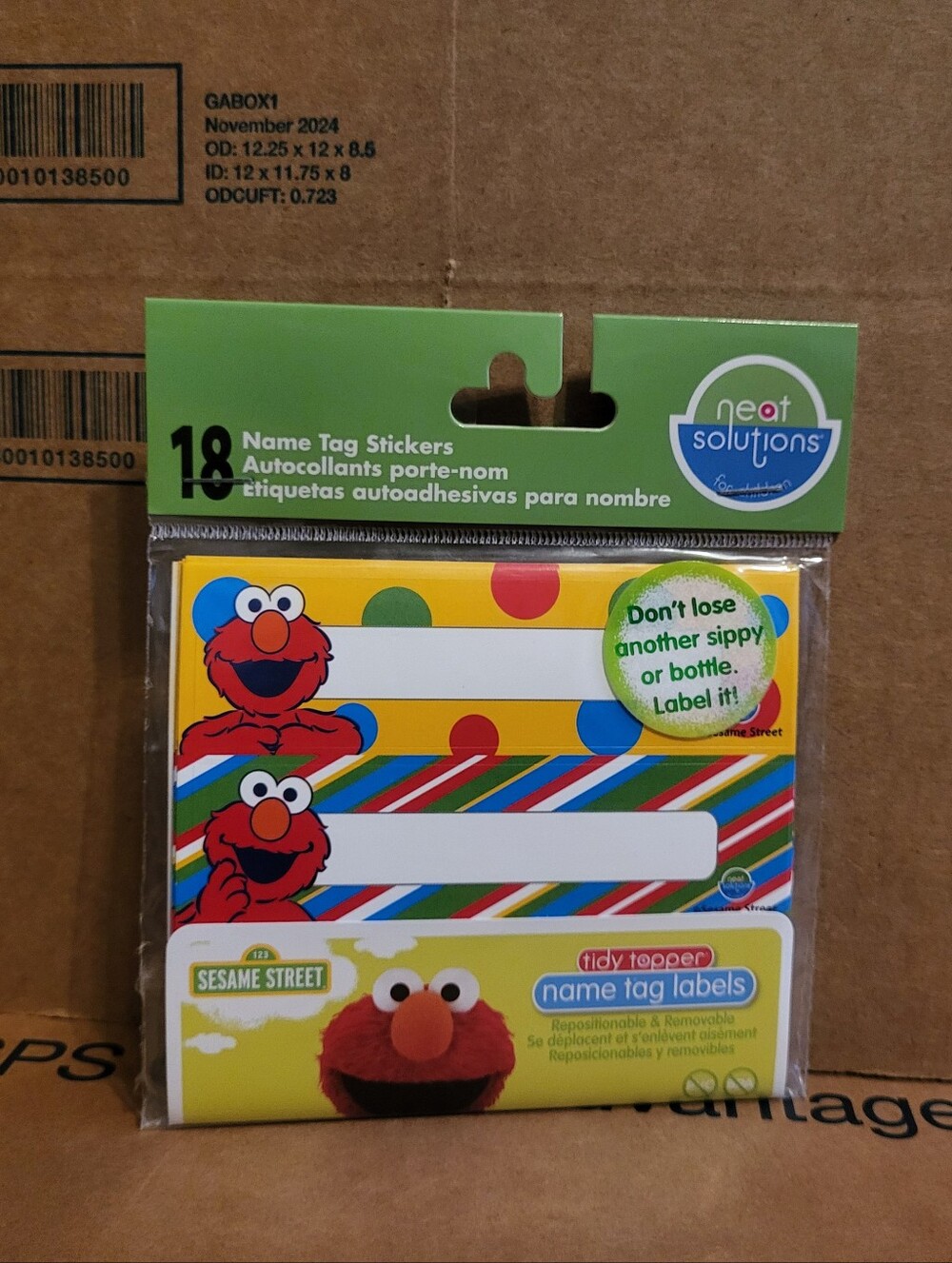 NEW Neat Solutions 123 Sesame Street Elmo Name Tag Stickers